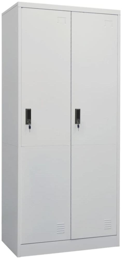 vidaXL Kleiderschrank, Stahl Hellgrau, 80 x 50 x 180 cm Bild 1