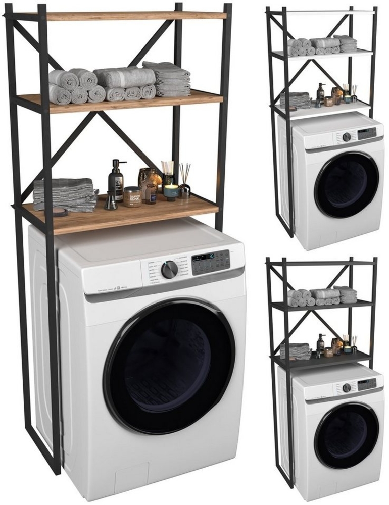 VCM Waschmaschinenumbauschrank Waschmaschine Toilette Überbau Schrank Insasi Bild 1