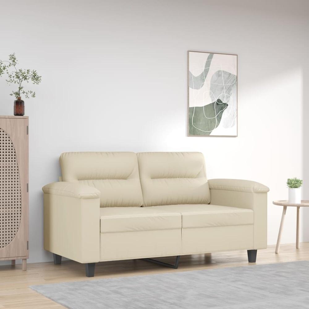 vidaXL 2-Sitzer-Sofa Creme 120 cm Kunstleder 359579 Bild 1