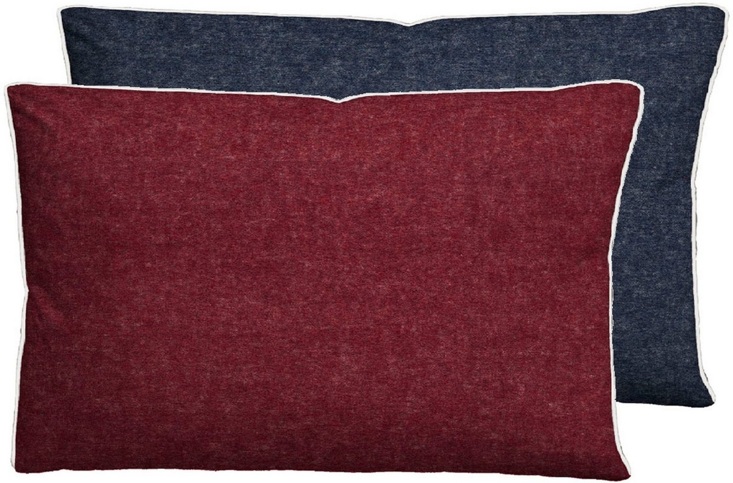 biberna Melange-Flanell Kissenbezug 0840500 MELANGE UNI, rost, 1x 40x60 cm Bild 1