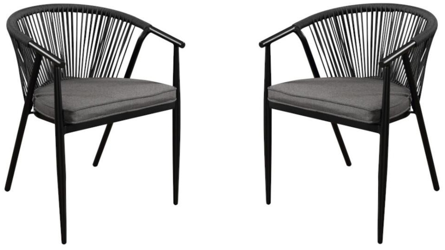 Vente-unique - Gartensessel 2er-Set stapelbar - Aluminium - PORTOFINO von MYLIA Bild 1