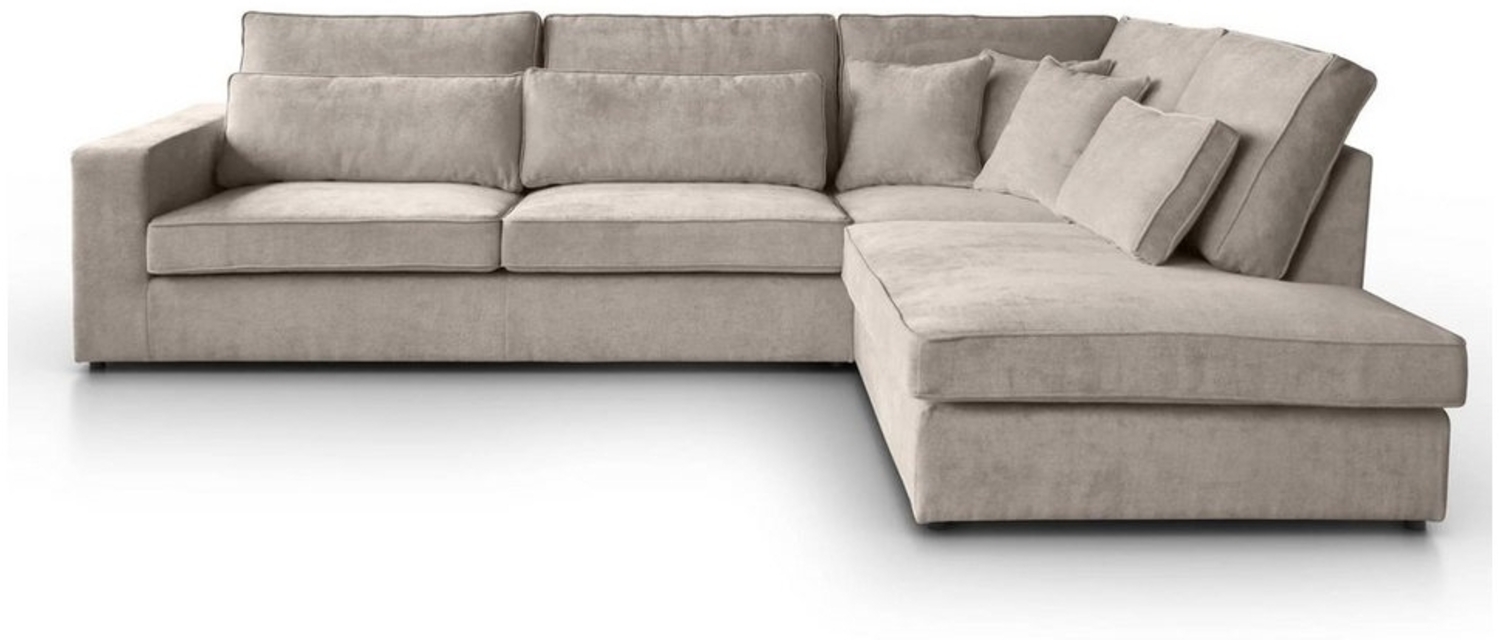 Beautysofa Ecksofa PARMA Die Lieferung beinhaltet die Lieferung in die Wohnung, im modernes Design, klassische Polsterecke inklusive Wellenfedern Bild 1