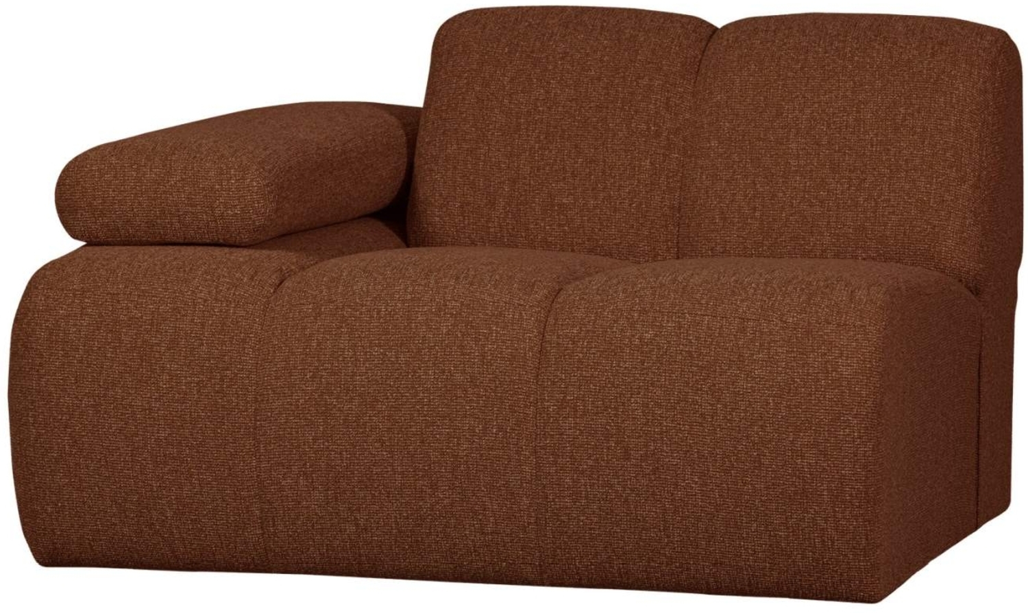 Modulsofa Mojo Boucle 1er Arm-Links, Rostbraun Bild 1