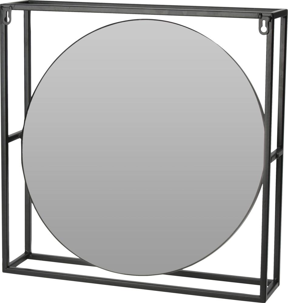 Runder Spiegel in einem Loft-Rahmen aus Metall, 45x45 cm Bild 1