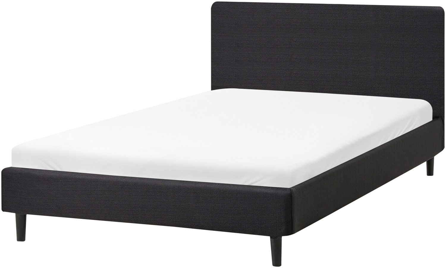 Bett mit Lattenrost Stoff FITOU 120 x 200 cm Schwarz Bild 1