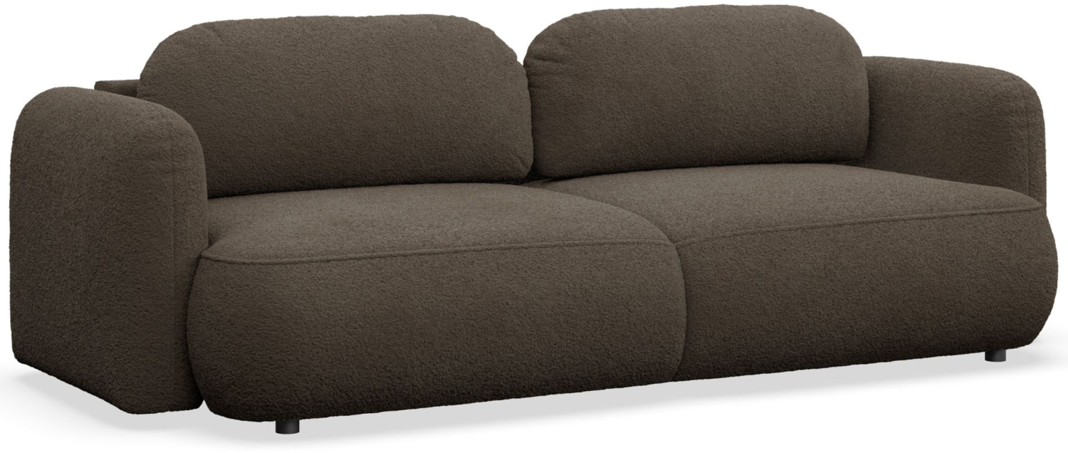 Selsey 'Tvoya' 3-Sitzer Schlafsofa mit Bouclé-Bezug, Braun Bild 1