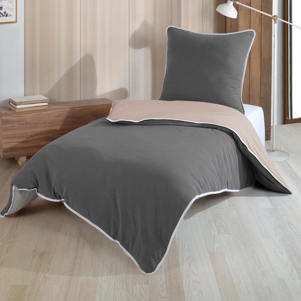 Traumschlaf Bettwäsche Lunara grau|240x220 cm + 2x 80+80 cm Bild 1