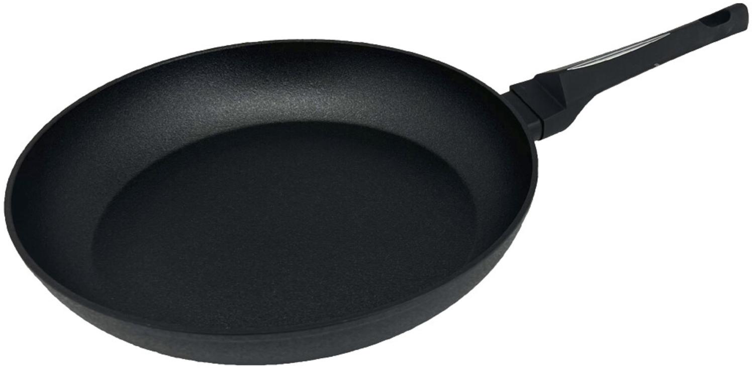 Bratpfanne für alle Herdarten mit ergonomischem Griff Pfanne in Schwarz 32 cm Bild 1