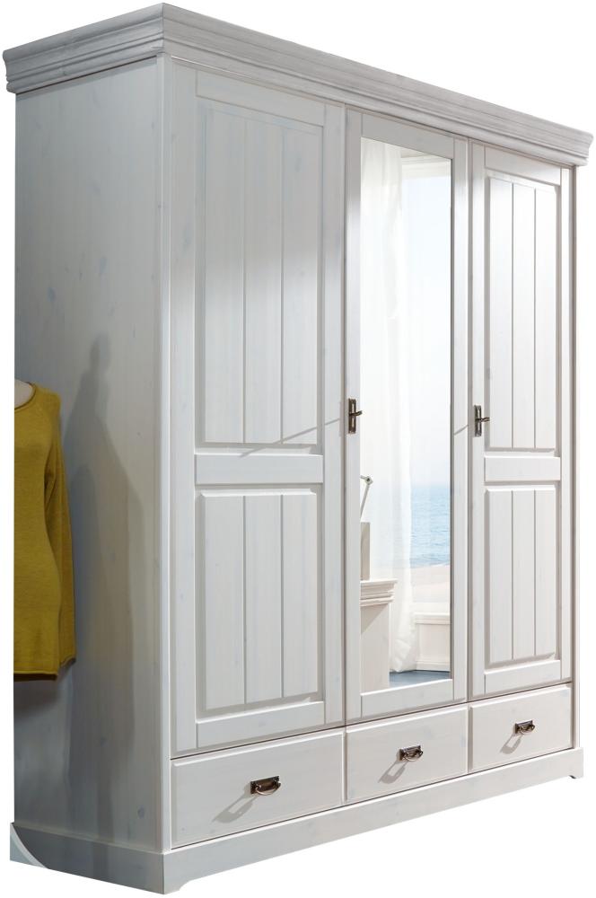 Kleiderschrank >SZ-0132< in weiß - 192x217x62 (BxHxT) Bild 1