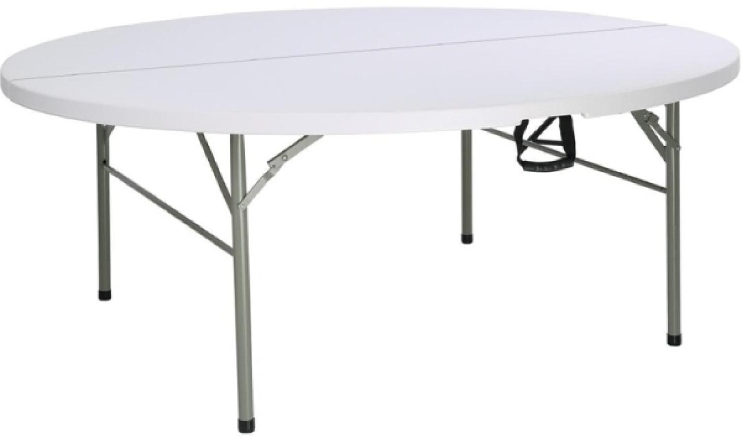 Bolero Runder Klapptisch Weiß 183Cm Bild 1