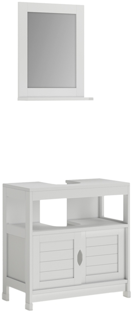 Badmöbel-Set Vilda Weiß 2 Teile Vicco Bild 1