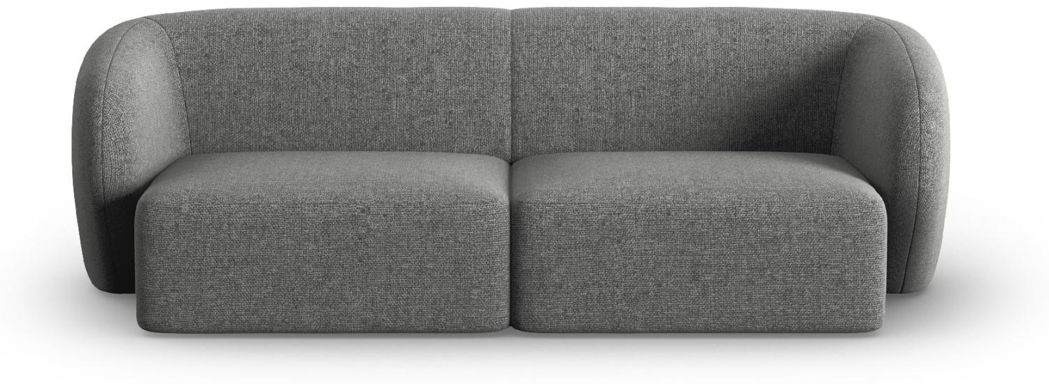 Micadoni Modulares Sofa Shane 2-Sitzer Chenille Dunkelgrau Melange Bild 1