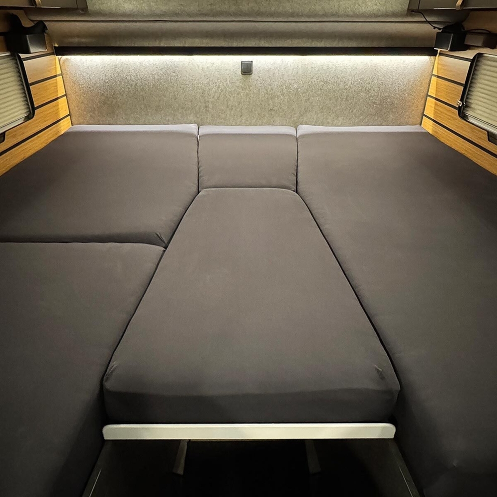 BettwarenShop Spannbettlaken für Hymer Reisemobile|Hymer MLT 580 Mod. 24 Molton Matratzenschoner| weissBettwarenShop Spannbettlaken für Hymer Reisemobile Bild 1
