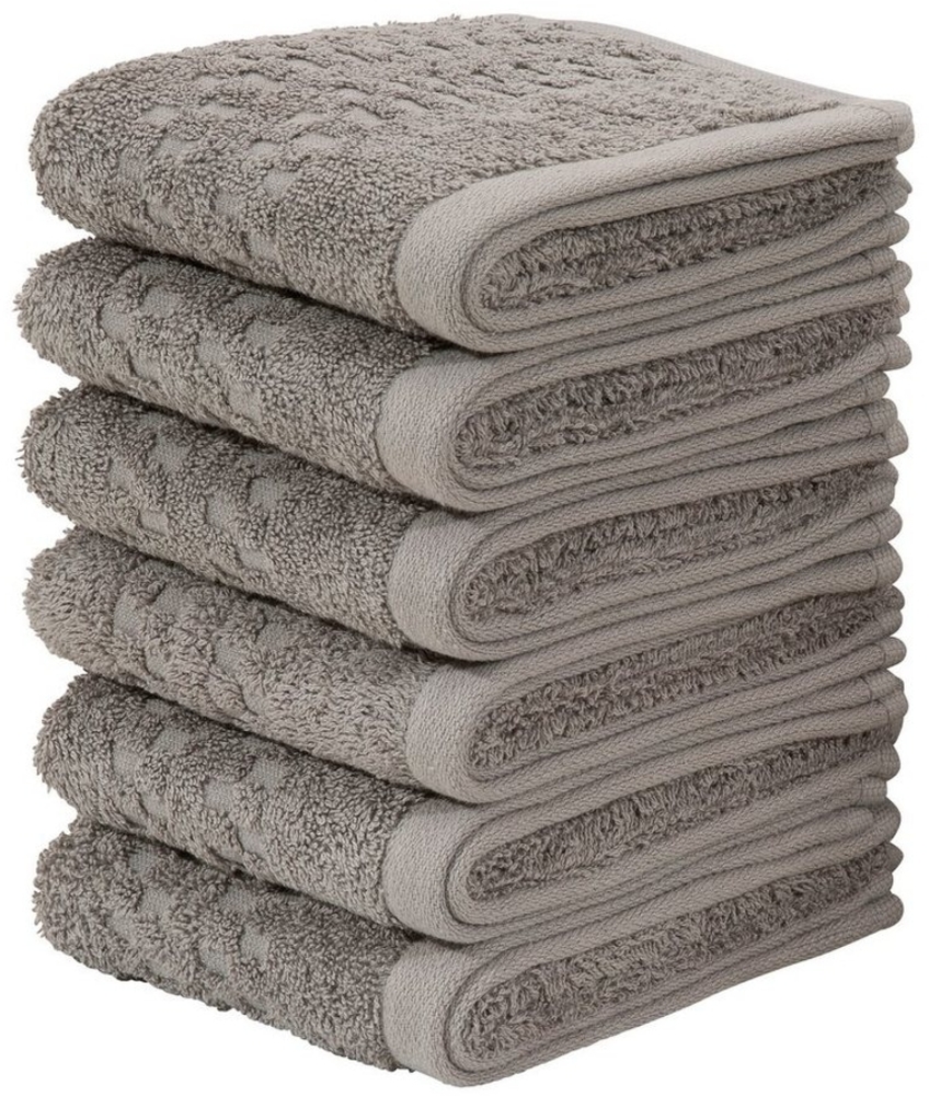 my home Gästehandtücher Regona, Gästehandtücher 30x50cm, flauschig und weich, 500 gr/m², Frottier (Set, 6-St), Premium Handtücher mit Bordüre, Set, 100% Baumwolle, 5 Jahre Garantie Bild 1
