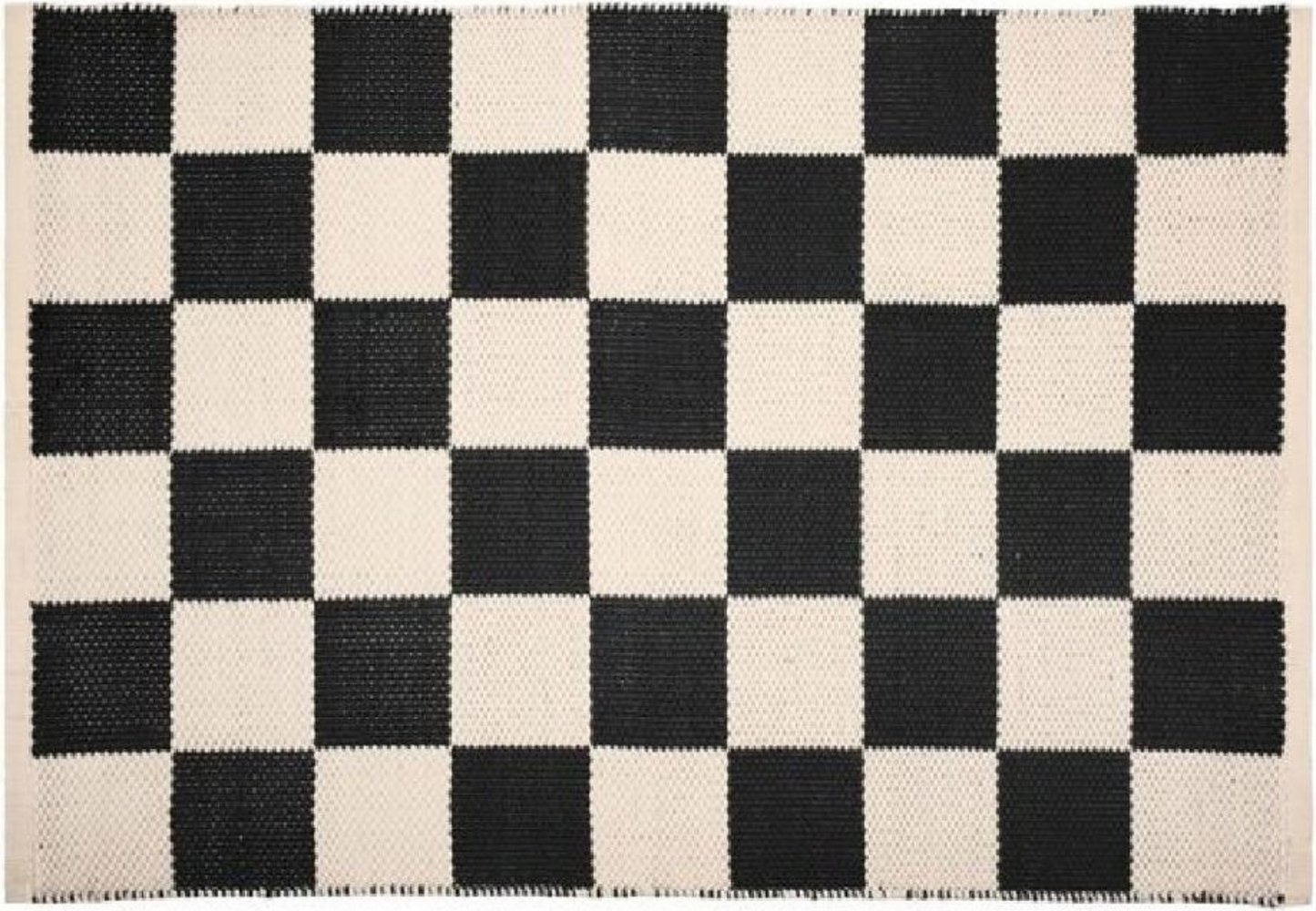PAD Badematte PAD Fußmatte Check Karomuster Schwarz Beige (60x90cm) Bild 1
