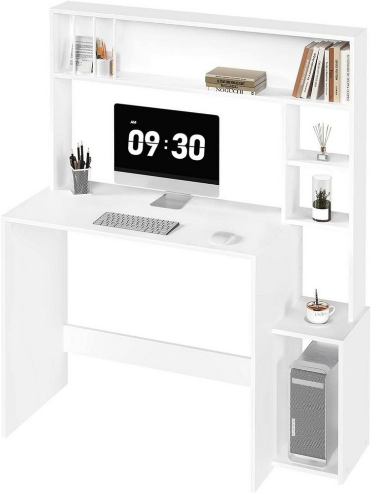 EUGAD Schreibtisch (1-St), Computertisch, 5-stufiges Bücherregal, mit Stauraum Bild 1