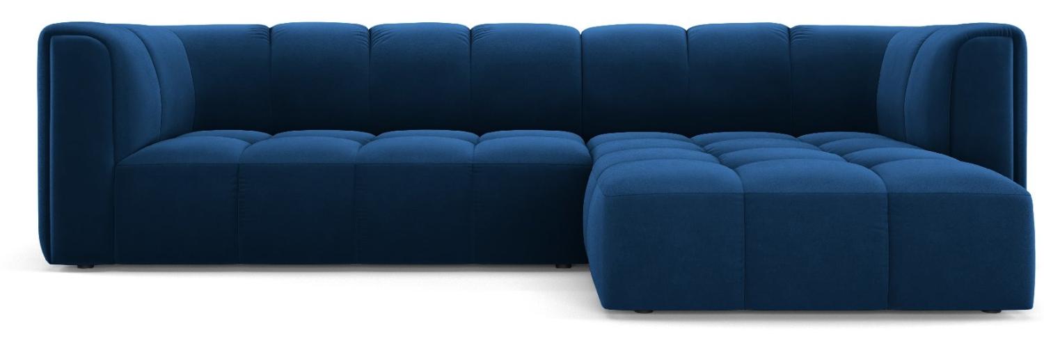 Micadoni Modulares Ecksofa Serena 3-Sitzer Rechts Samtstoff Königsblau Bild 1