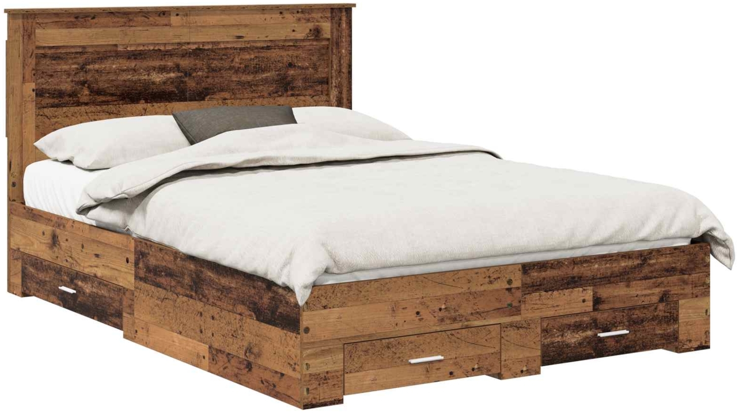 vidaXL Bettgestell mit Schubladen mit Kopfteil Holzwerkstoff 3410316 Bild 1