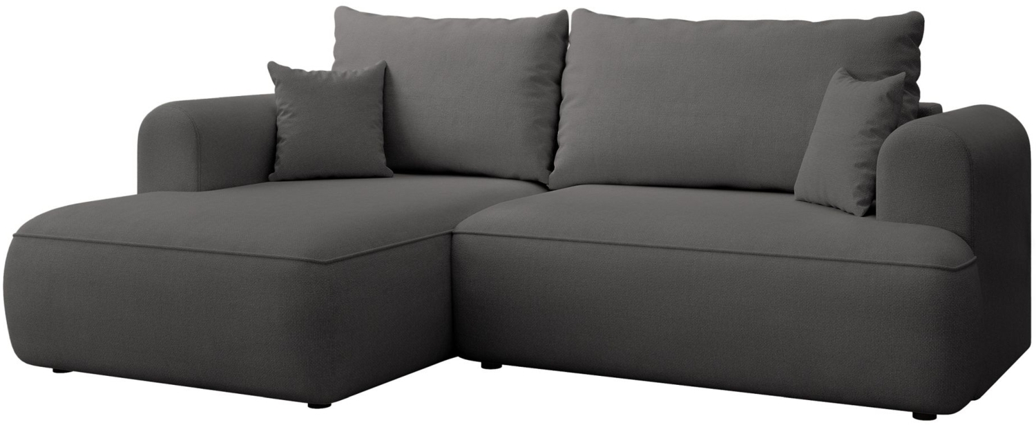 Selsey ''Ovo Mini' Eckschlafsofa linksseitig mit Stauraum, Easy-Clean-Chenille-Bezug, dunkelgrau, 93 x 238 x 156 cm Bild 1