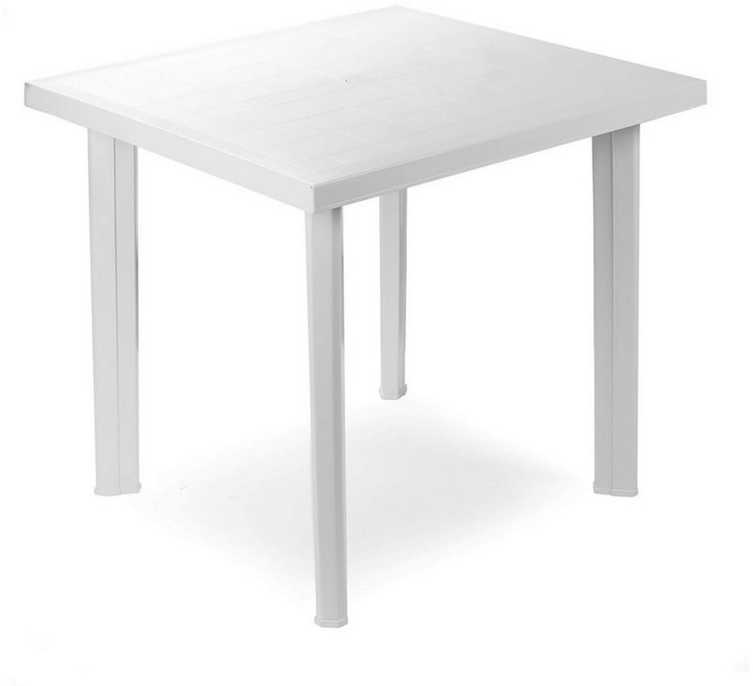 Gartentisch Terrassentisch Outdoor Tisch Weiß L80xB75xH72cm Bild 1