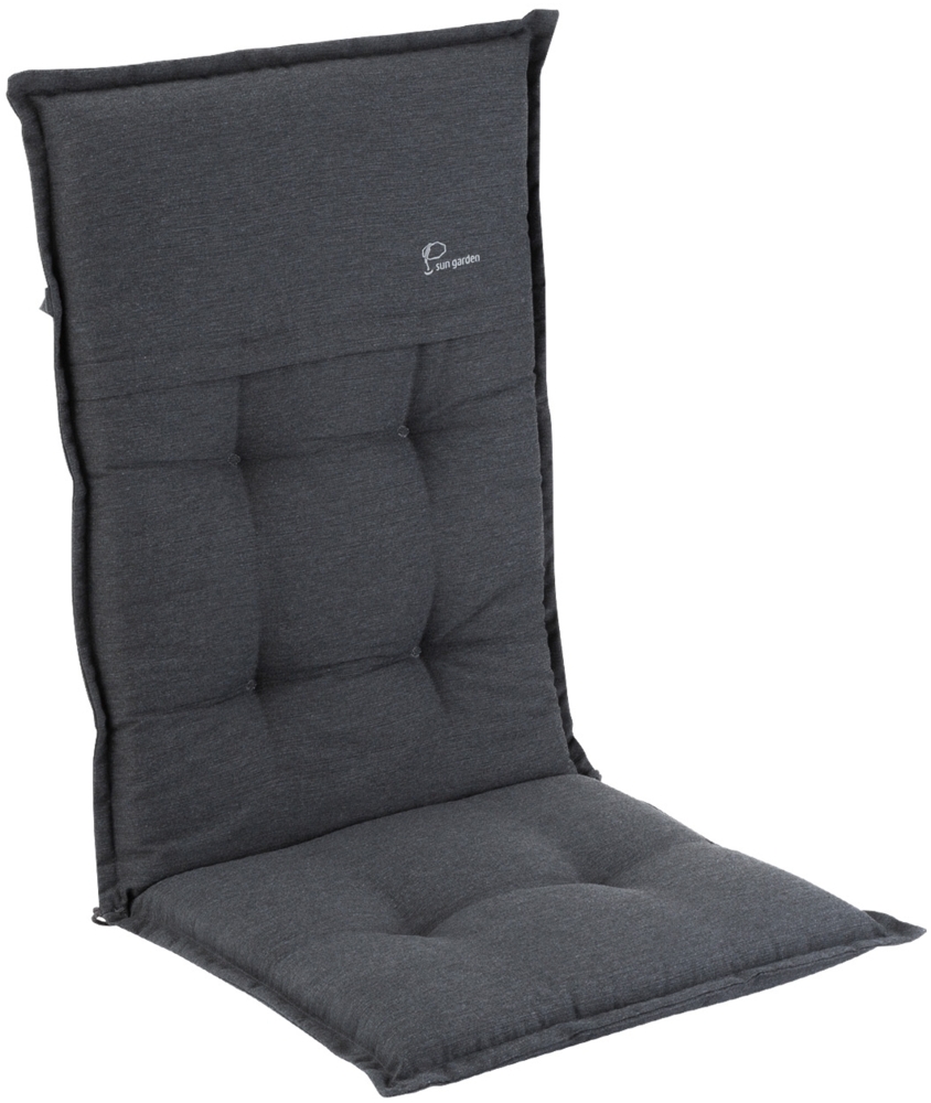 Coburg Polsterauflage Sesselauflage Gartenstuhl Polyester 53 x 117 x 9 cm Anthrazit Bild 1