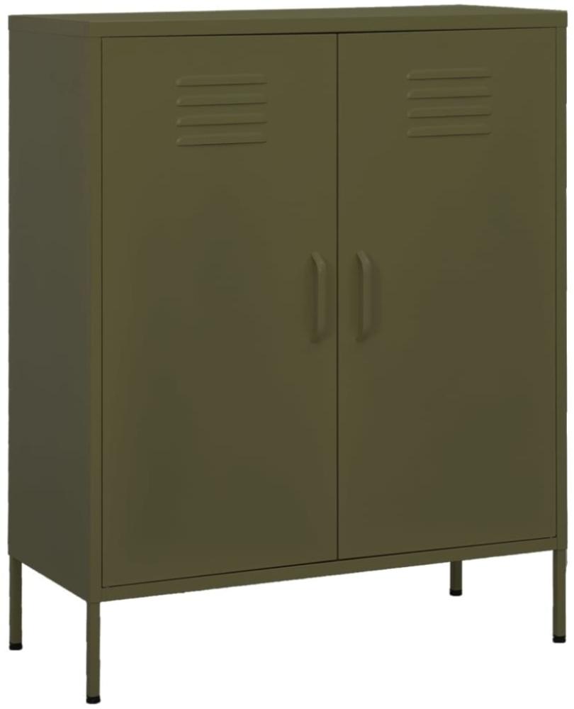 vidaXL Lagerschrank Olivgrün 80x35x101,5 cm Stahl [336162] Bild 1