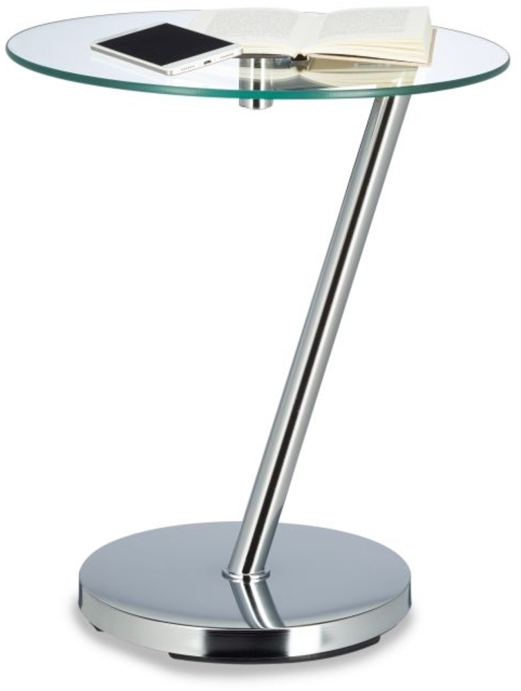 Kaffeetisch Glas und Metall Bild 1