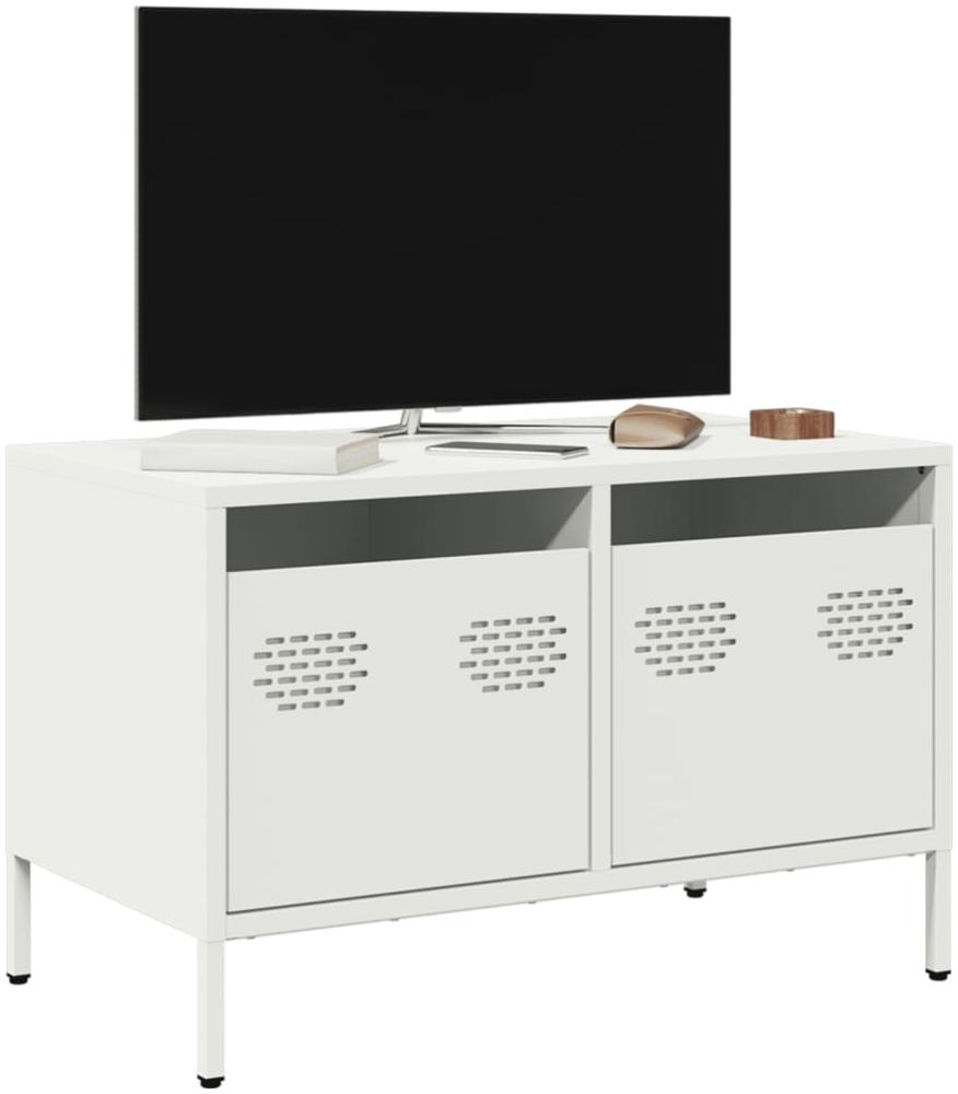 vidaXL TV-Schrank Weiß 68x39x43,5 cm Kaltgewalzter Stahl 851237 Bild 1