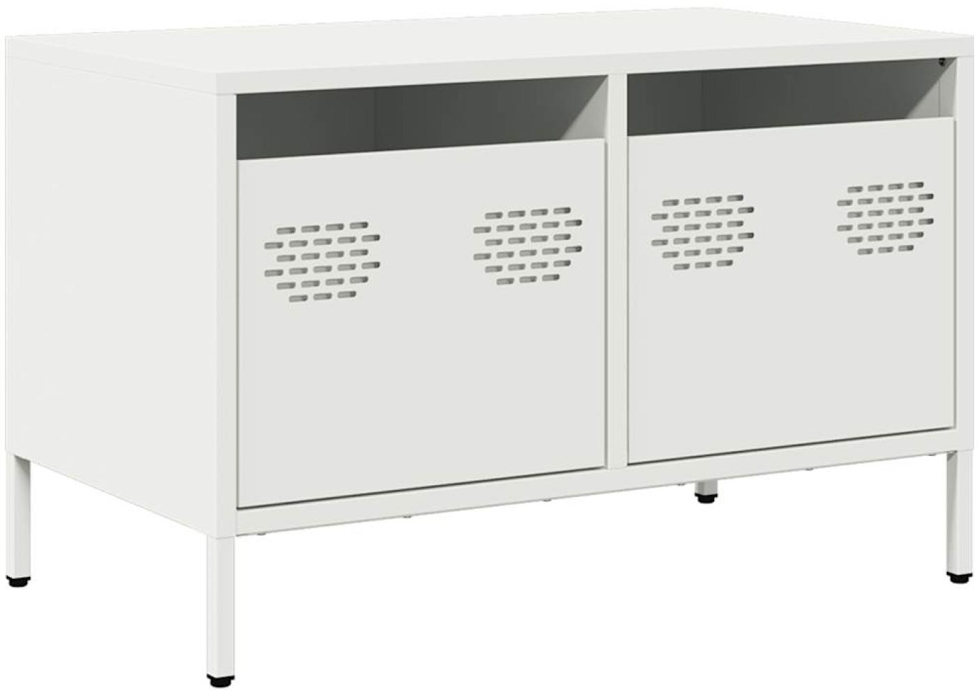 vidaXL TV-Schrank Weiß 68x39x43,5 cm Kaltgewalzter Stahl 851237 Bild 1
