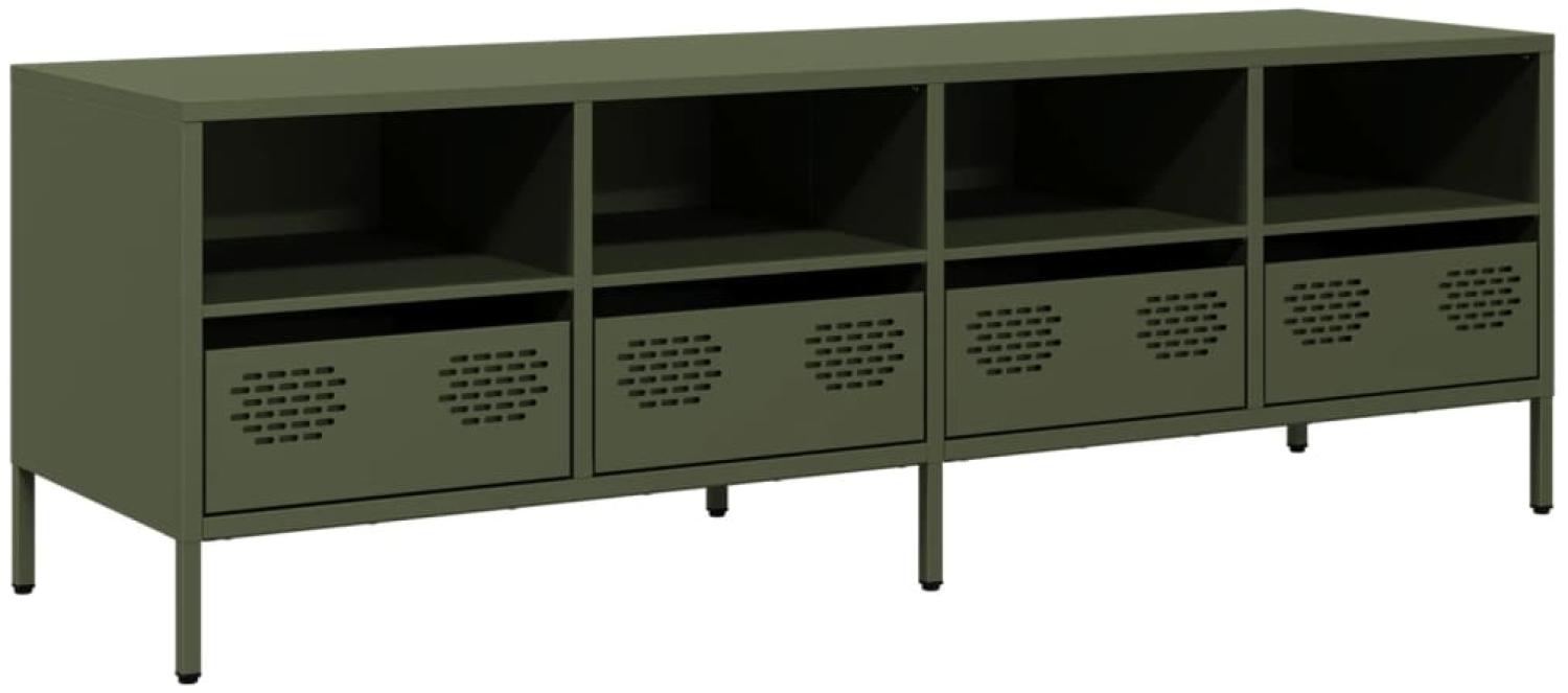 vidaXL TV-Schrank Olivgrün 135x39x43,5 cm Kaltgewalzter Stahl 851332 Bild 1
