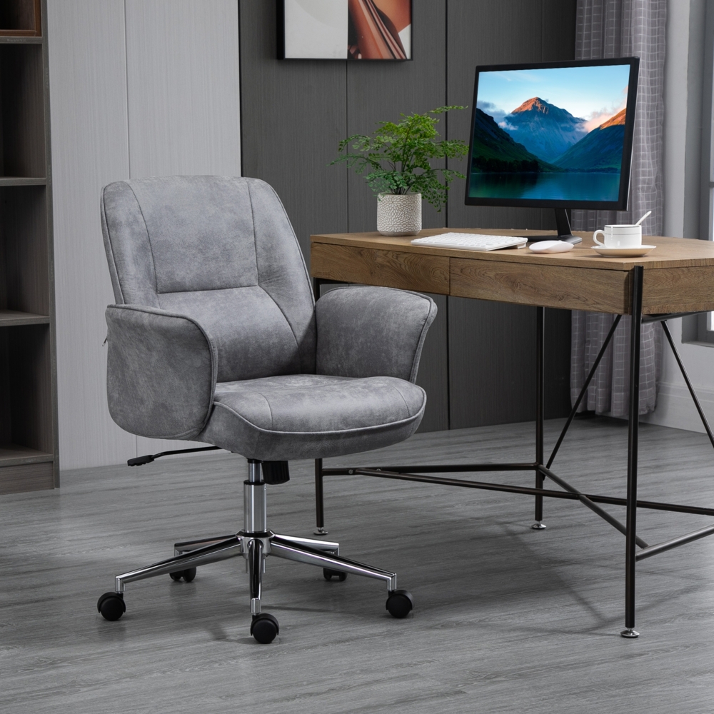 Bürostuhl Drehstuhl ergonomisch wippfunktion höhenverstellbar Stoff Homeoffice Schalenform,Hellgrau Bild 1