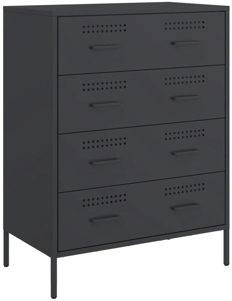 vidaXL Sideboard Schwarz 68x39x89 cm Stahl 842982 Bild 1