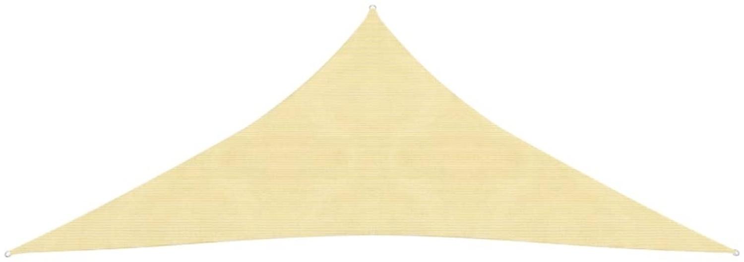 Sonnensegel HDPE Dreieckig 3,6 x 3,6 x 3,6 m Beige Bild 1