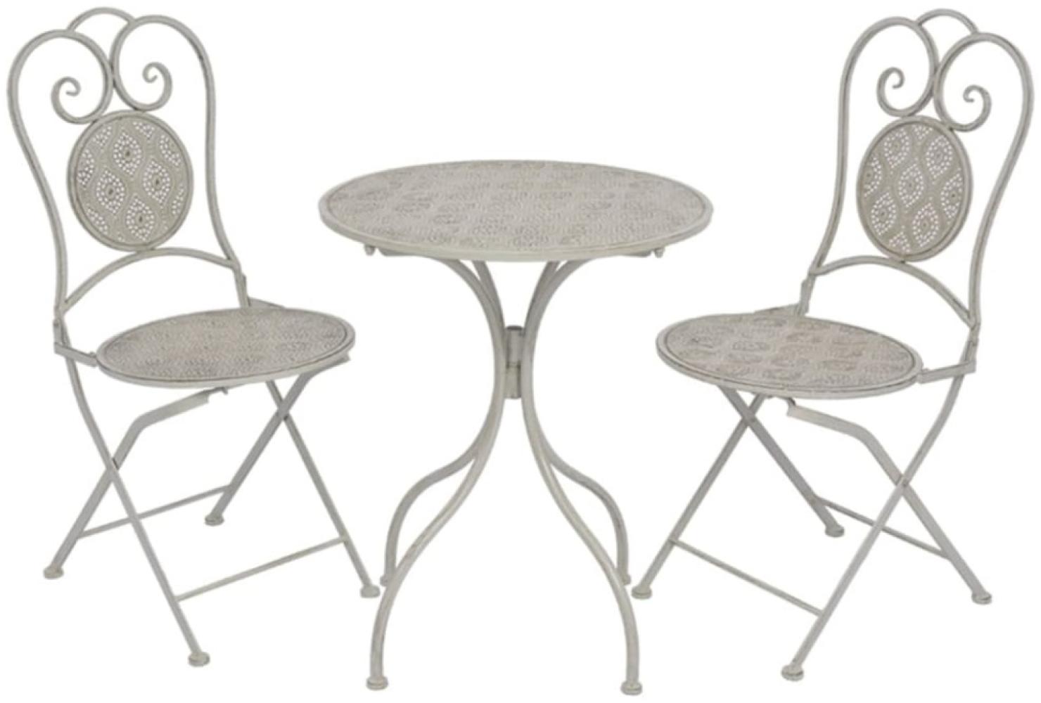 vidaXL 3-tlg. Bistro-Set Stahl Grau 43154 Bild 1