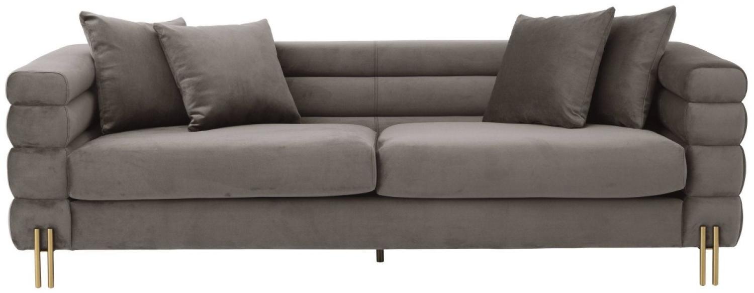 EICHHOLTZ Sofa York Savona Grey Velvet Bild 1