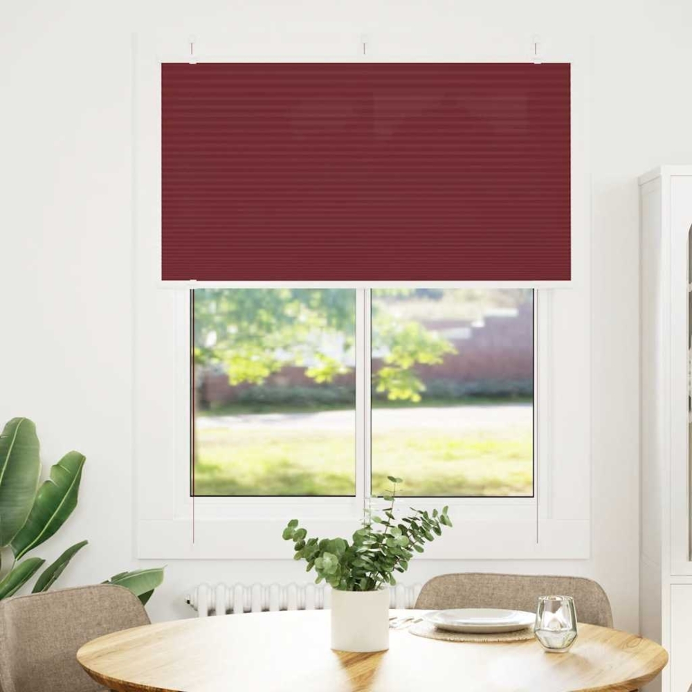 vidaXL Plissee Bordeauxrot 105x150 cm Stoffbreite 104,4 cm Polyester 4015246 Bild 1