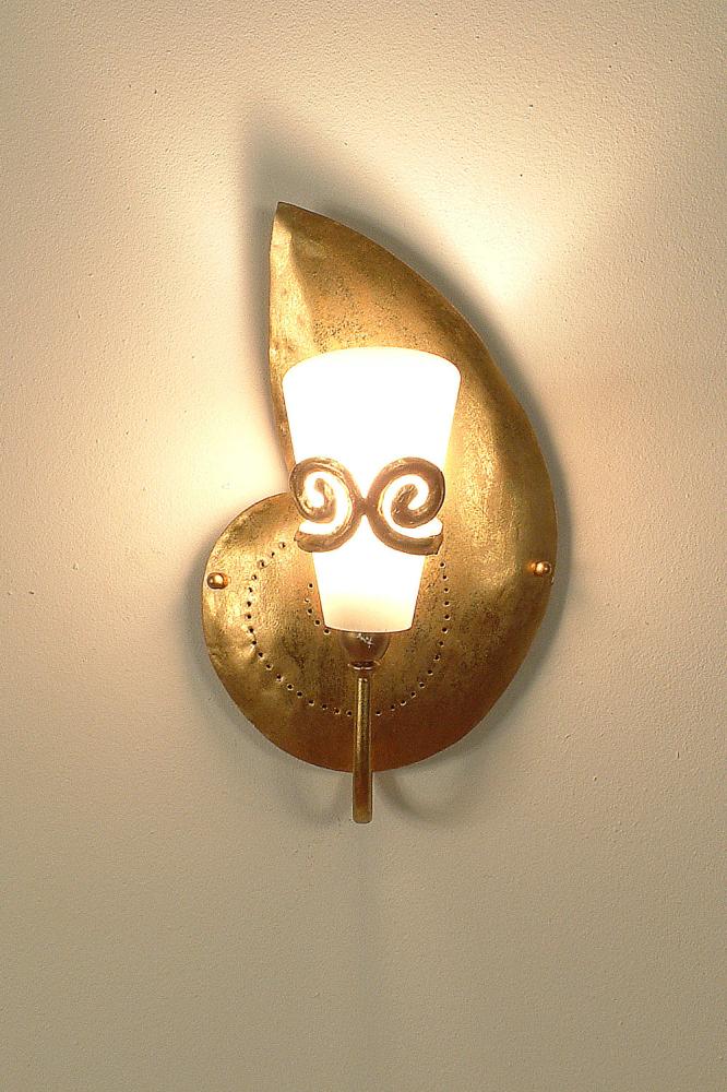 Holländer Wandleuchte 1-Flammig Doppione Rechts Glas weiß opal Bild 1
