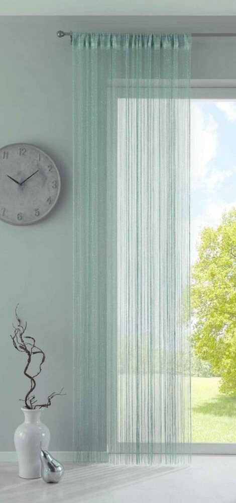 Gardinenbox Fadenvorhang, Multifunktionsband (1 St), transparent, Fadengardine Tunneldurchzug Flauschband Multiband Raumteiler 20303MB Bild 1