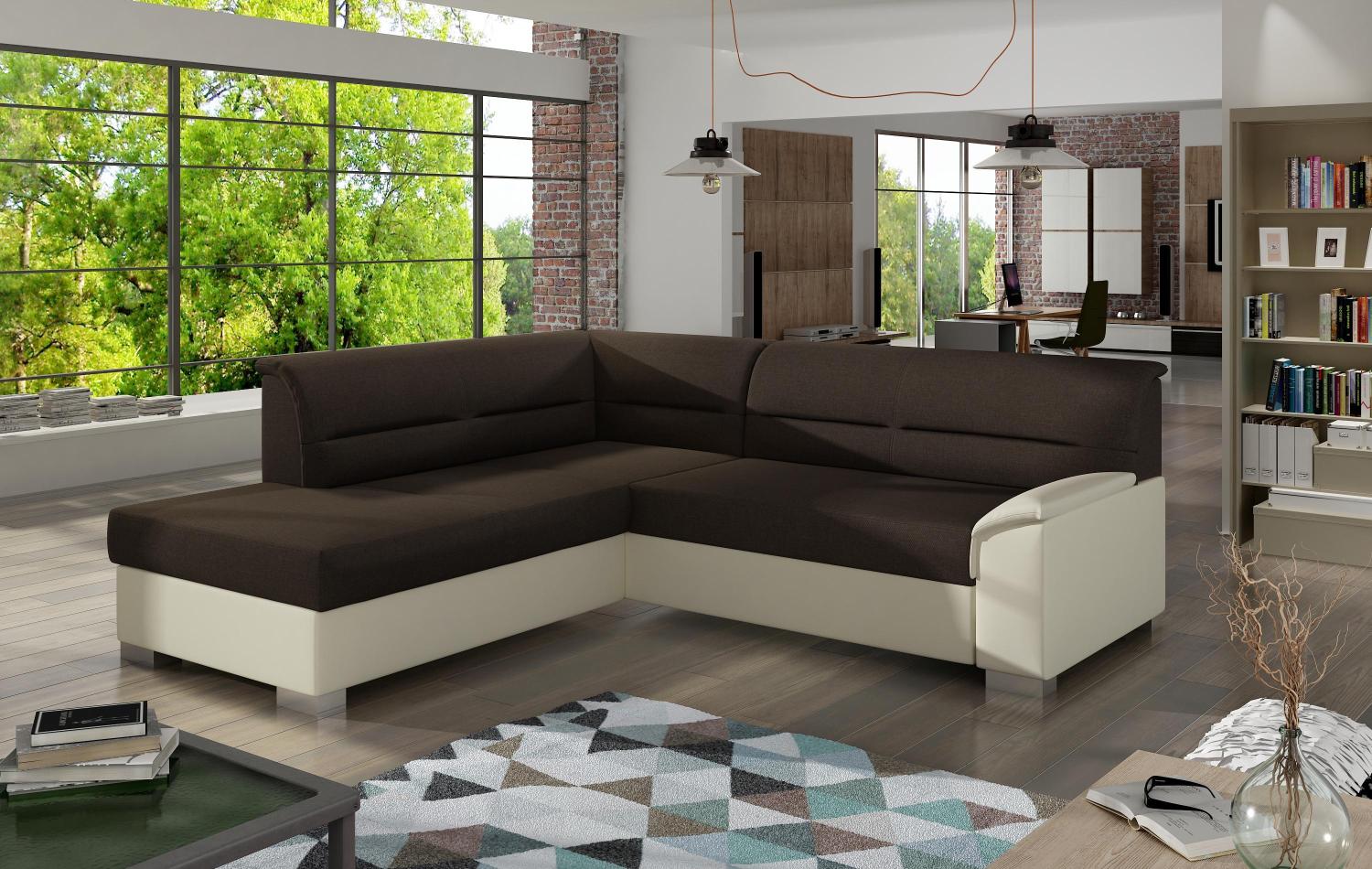 Wohnideebilder Bergen Braun Ecksofas & Eckcouches BR03 Bild 1