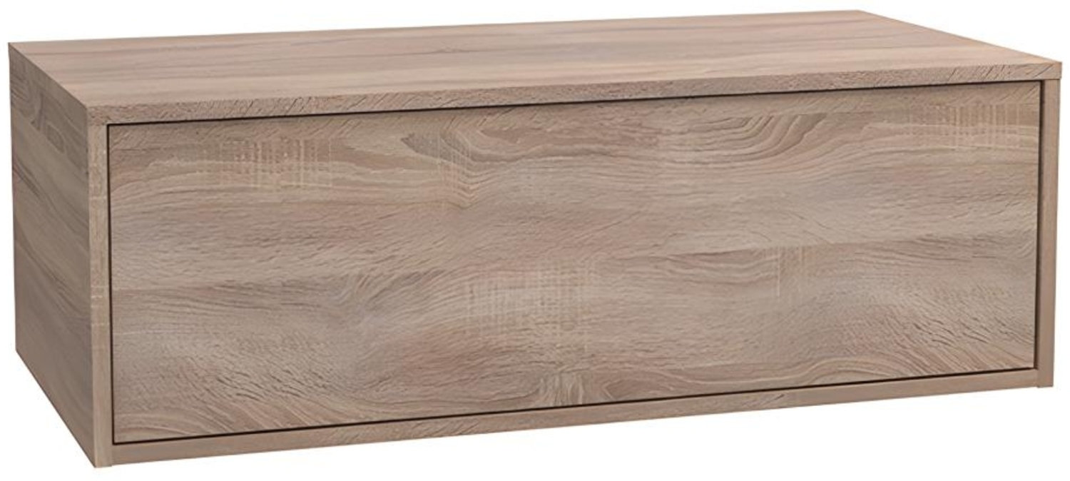 Vente-unique - Waschbeckenunterschrank hängend - Holzfarben hell - 94 cm - TEANA II Bild 1