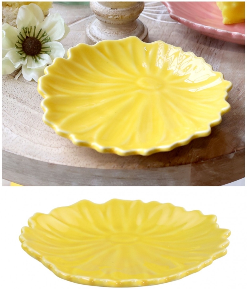 Chic Antique - Teller Kuchenteller Tablett Schale Seerose D 10cm Gelb 61091504 Bild 1