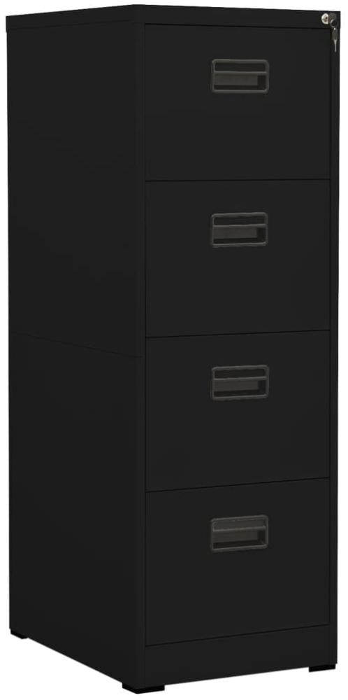 vidaXL Aktenschrank Schwarz 46x62x133 cm Stahl 336280 Bild 1