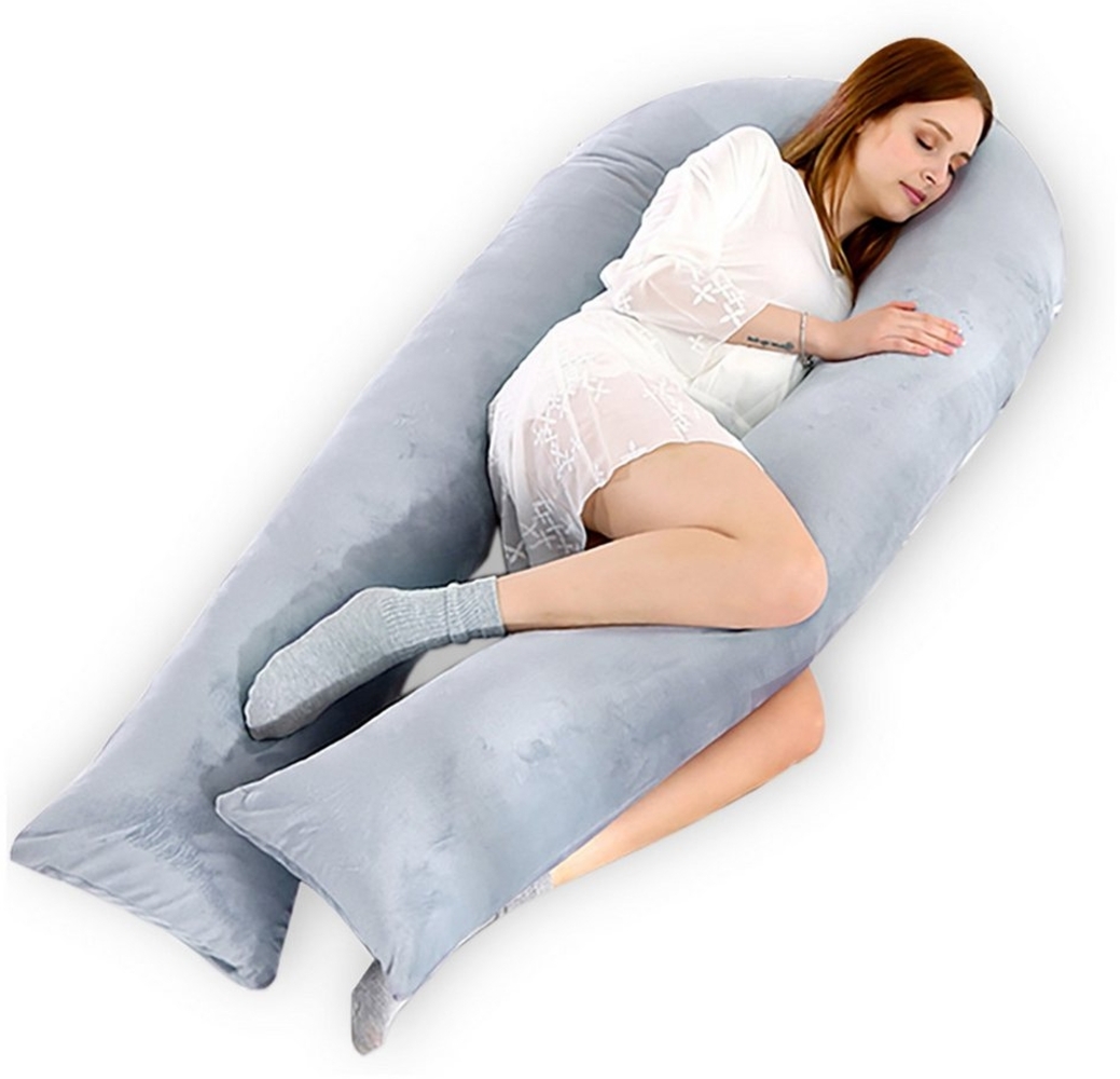 CALIYO Seitenschläferkissen Stillkissen, U-förmiges Schwangerschaftskissen zum Schlafen, Seitenkissen, Seitenschläferkissen ergonomisch geformt Bild 1
