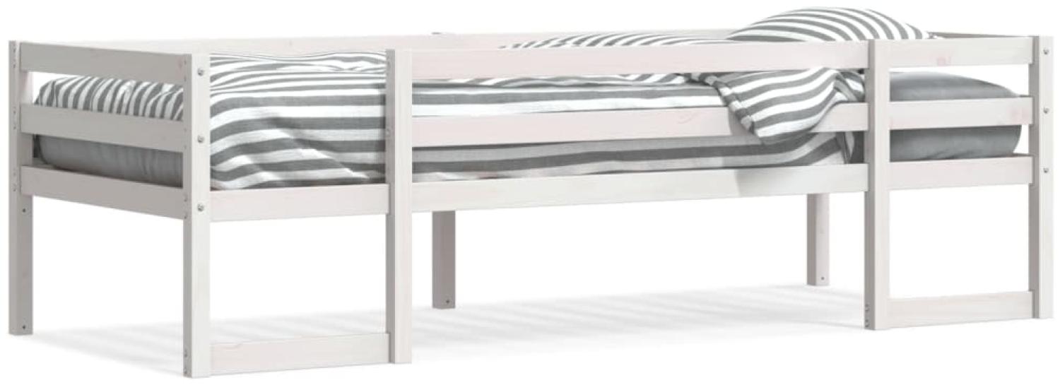 vidaXL Kinderbett Weiß 80x200 cm Massivholz Kiefer 846862 Bild 1
