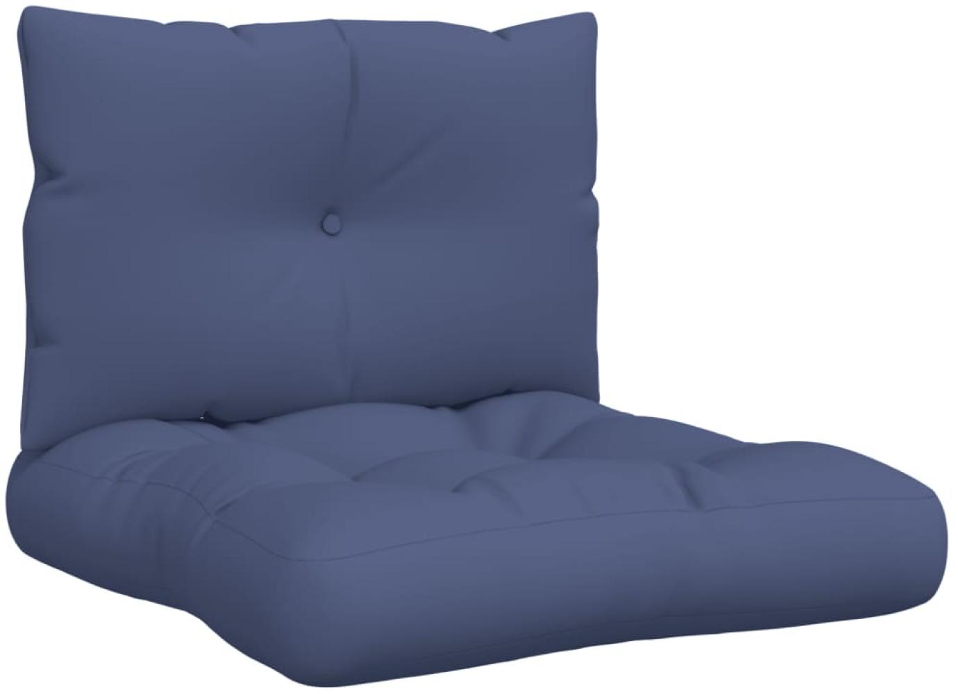 vidaXL Palettenkissen-Set Marineblau 60x38x13 cm Stoff 378176 Bild 1