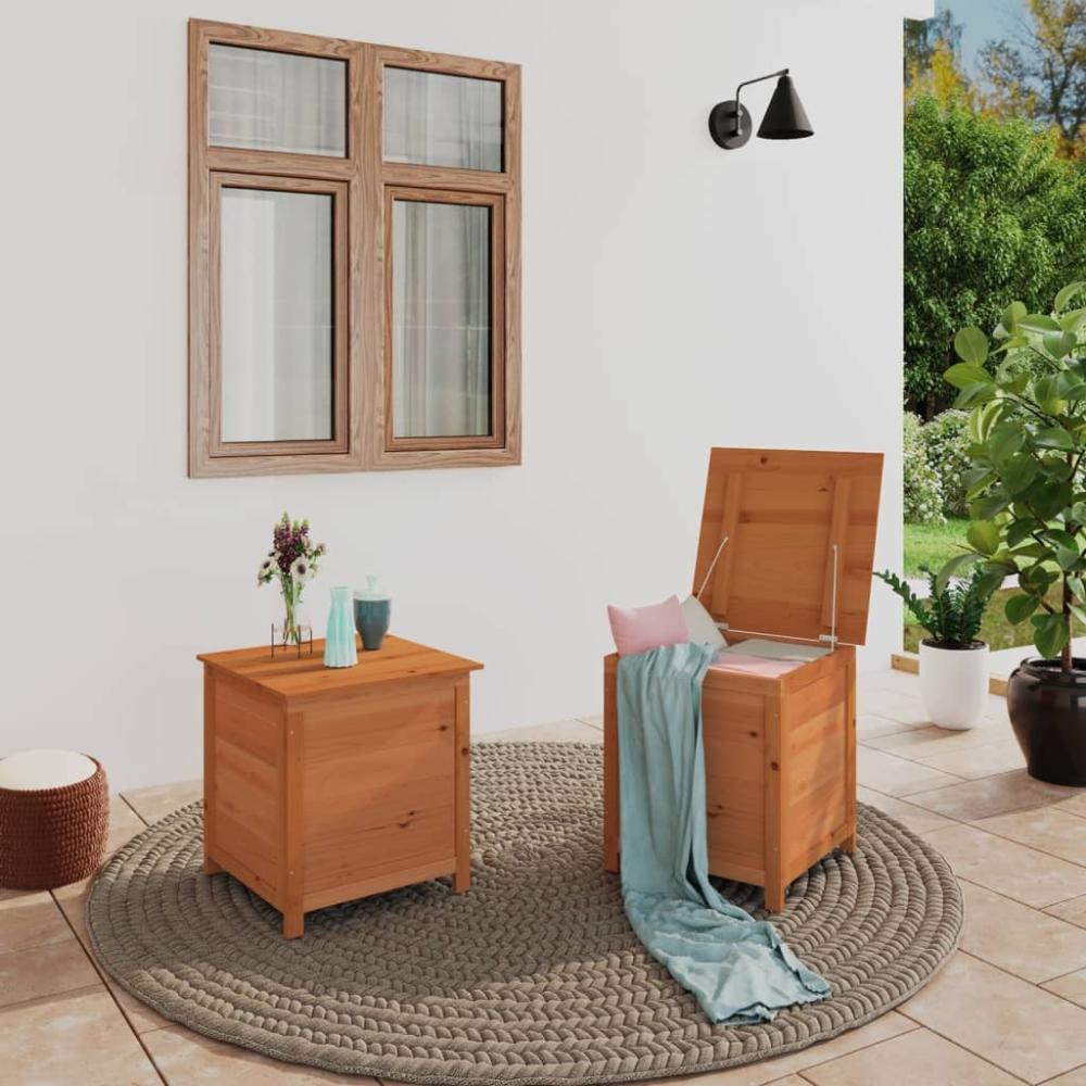 vidaXL Outdoor-Kissenbox Braun 50x50x56 cm Massivholz Tanne 152165 Bild 1