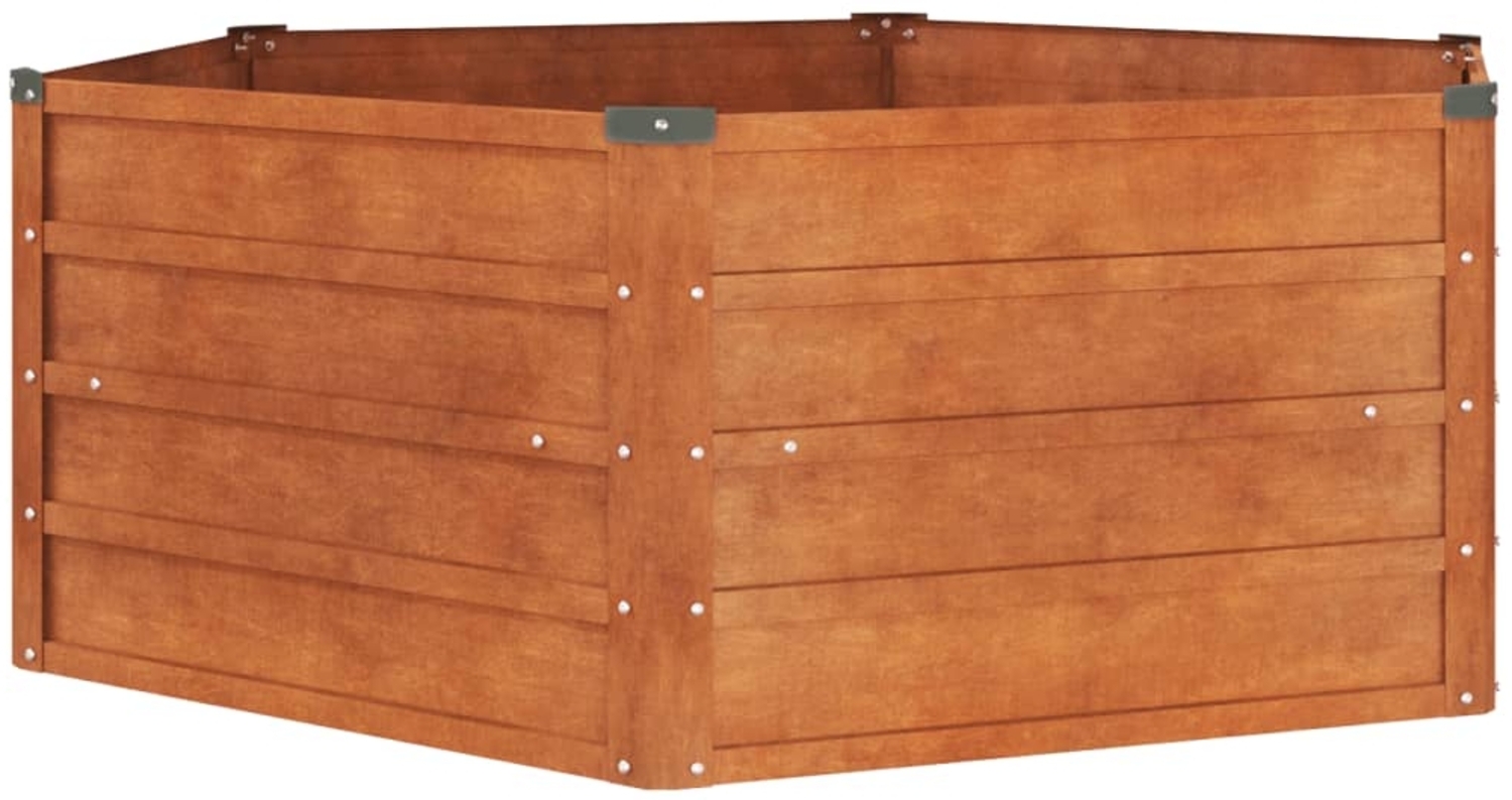 vidaXL Hochbeet Rostig 129x129x45 cm Cortenstahl 151946 Bild 1