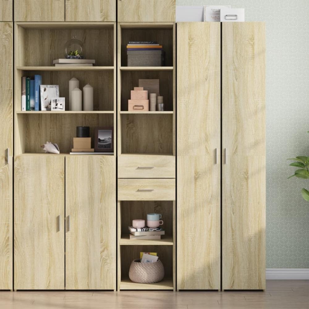 vidaXL Highboard Sonoma-Eiche 40x42,5x185 cm Holzwerkstoff 3281443 Bild 1