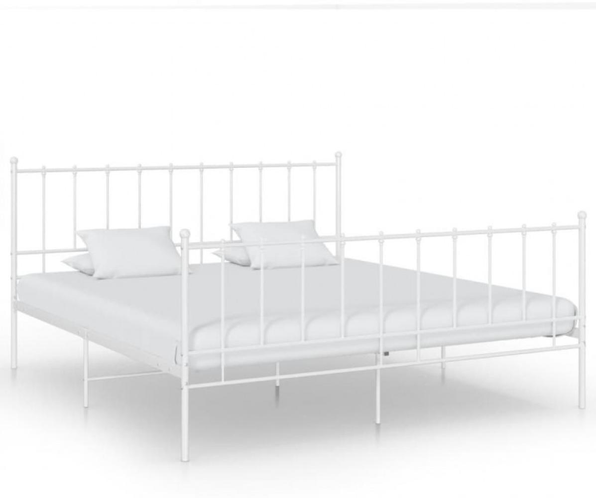 vidaXL Bett Weiß Metall 140x200 cm [324956] Bild 1