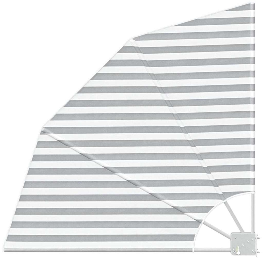 vidaXL Balkon Sichtschutz Anthrazit und Weiß 115 x 115 cm Stoff 42000913 Bild 1